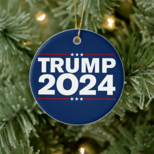 Trump 2024 Kerstmis Keramisch Ornament