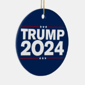 Trump 2024 Kerstmis Keramisch Ornament (Rechts)