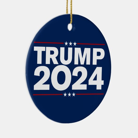 Trump 2024 Kerstmis Keramisch Ornament (Rechts)