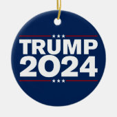 Trump 2024 Kerstmis Keramisch Ornament (Voorkant)