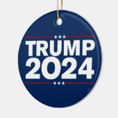 Trump 2024 Kerstmis Keramisch Ornament (Links)
