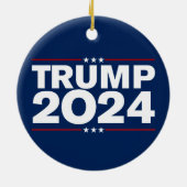Trump 2024 Kerstmis Keramisch Ornament (Achterkant)