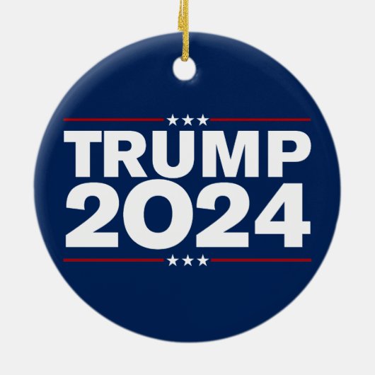 Trump 2024 Kerstmis Keramisch Ornament (Achterkant)