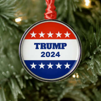 Trump 2024 Kerstmis Metalen Ornament