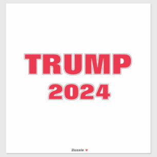 Trump 2024 Kleurrijk Rood Wit Vet Trendy Stijlvol Sticker