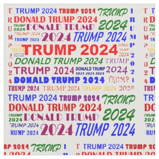 Trump 2024 Kleurrijk Stof (Close Up)