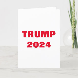 Trump 2024 Kleurrijke Rood Wit Vet Trendy Cool Feestdagen Kaart
