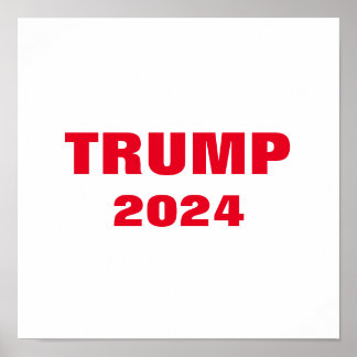 Trump 2024 Kleurrijke Rood Wit Vet Trendy Cool Poster