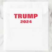Trump 2024 Kleurrijke Rood Wit Vet Trendy Cool Rechthoekige Sticker (Tas)