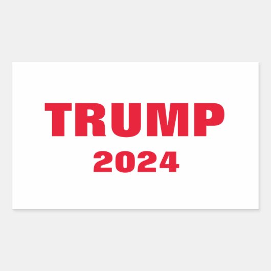 Trump 2024 Kleurrijke Rood Wit Vet Trendy Cool Rechthoekige Sticker (Voorkant)