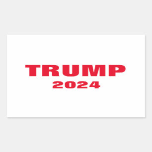 Trump 2024 Kleurrijke Rood Wit Vet Trendy Cool Rechthoekige Sticker
