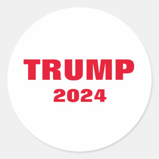 Trump 2024 Kleurrijke Rood Wit Vet Trendy Cool Ronde Sticker (Voorkant)