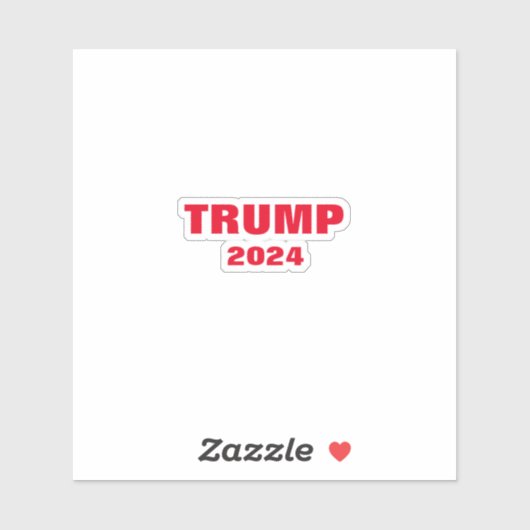 Trump 2024 Kleurrijke Rood Wit Vet Trendy Cool Sticker (Vel)