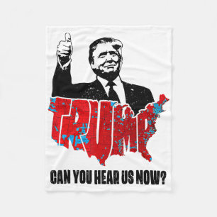 Trump 2024 Kun je ons nu horen kaart van 2024 verk Fleece Deken