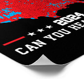 Trump 2024 Kun je ons nu horen kaart van 2024 verk Poster (Hoek)