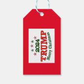 Trump 2024 Labels met prettige kerstcadeaus Cadeaulabel (Achterkant)