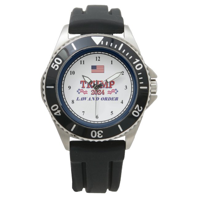Trump 2024 Law and Order Watch Horloge (Voorkant)