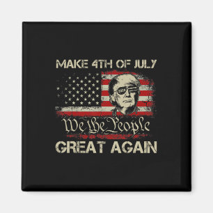 Trump 2024 Maak 4 juli weer geweldig Amerikaans F Magneet