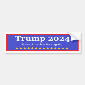 Trump 2024 maakt Amerika weer vrij Bumpersticker