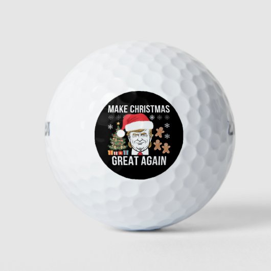 Trump 2024 maakt kerst weer geweldig golfballen (Voorkant)