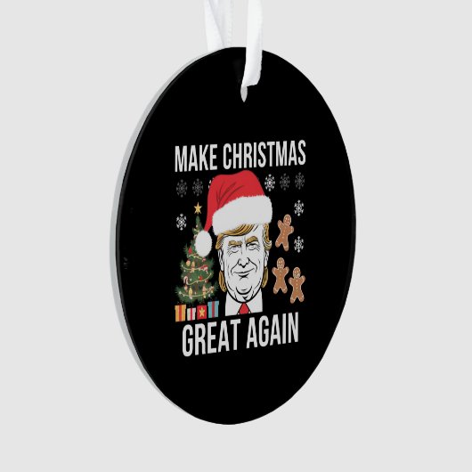 Trump 2024 maakt kerst weer geweldig ornament (voorkant)
