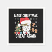 Trump 2024 maakt kerst weer geweldig servet (Voorkant)