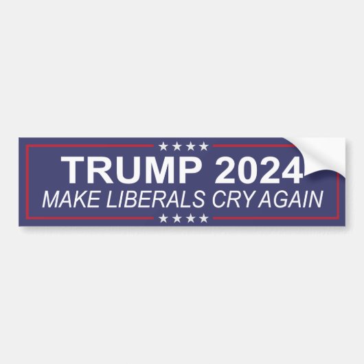 Trump 2024 maakt liberalen weer aan het roer bumpersticker (Voorkant)