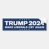 Trump 2024 maakt liberalen weer aan het roer bumpersticker (Voorkant)