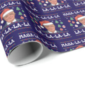 Trump 2024 Maga La La Lelijke Kerst Cadeaupapier (Rol Hoek)