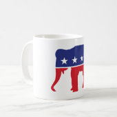 Trump 2024 MAGA Republikeinse Olifant Koffie Mok (Voorkant links)