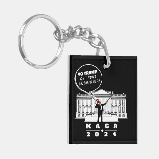 TRUMP 2024 MAGA SLEUTELHANGER (Voorkant Links)