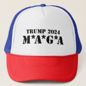 Trump 2024 MAGA Trucker Pet (Voorkant)