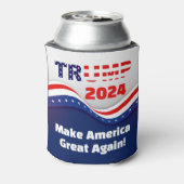 Trump 2024 maken Amerika weer geweldig! Blikjeskoeler (Blikje Achterkant)
