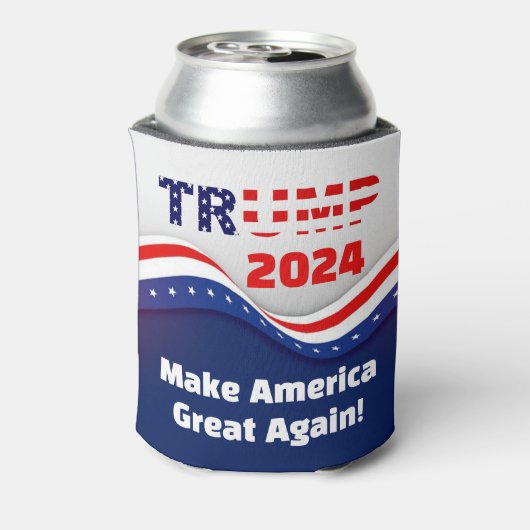 Trump 2024 maken Amerika weer geweldig! Blikjeskoeler (Blikje Achterkant)