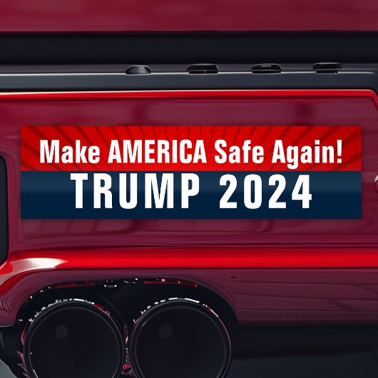 Trump 2024 maken Amerika weer VEILIG Bumpersticker