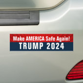 Trump 2024 maken Amerika weer VEILIG Bumpersticker (Op auto)