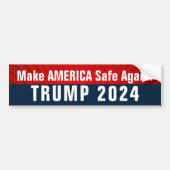 Trump 2024 maken Amerika weer VEILIG Bumpersticker (Voorkant)