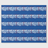 Trump 2024 Mean Tweets Verkiezing Cadeaupapier (Vlak)