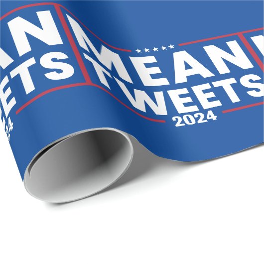 Trump 2024 Mean Tweets Verkiezing Cadeaupapier (Rol Hoek)
