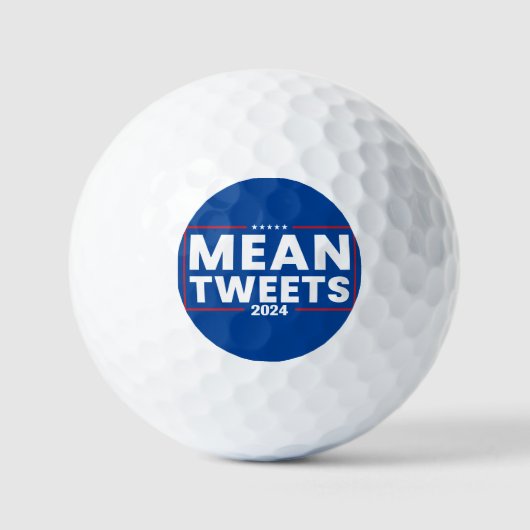 Trump 2024 Mean Tweets Verkiezing Golfballen (Voorkant)