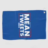 Trump 2024 Mean Tweets Verkiezing Golfhanddoek (Horizontaal)