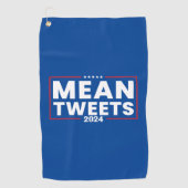 Trump 2024 Mean Tweets Verkiezing Golfhanddoek (Voorkant)