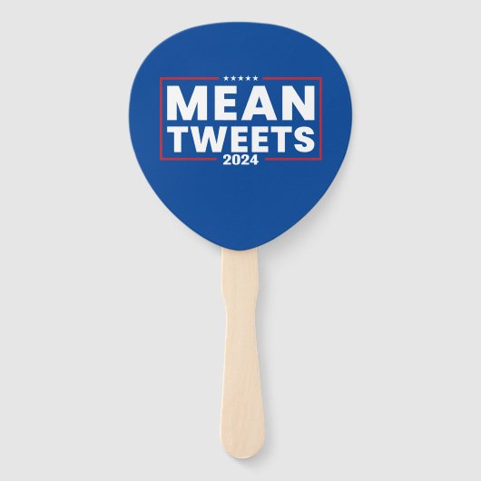 Trump 2024 Mean Tweets Verkiezing Handwaaier (Voorkant)