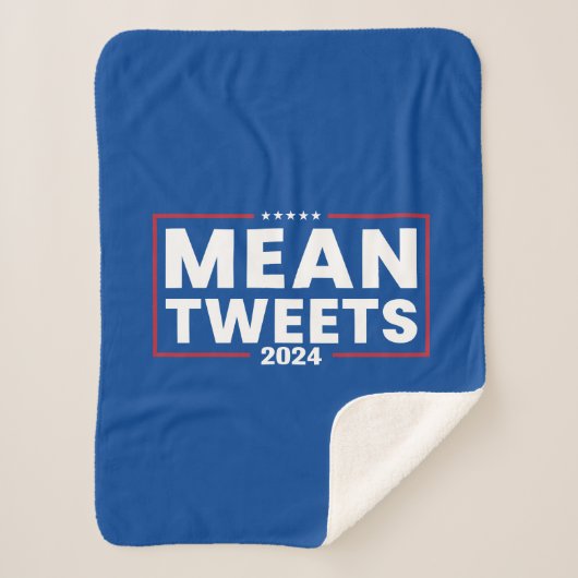 Trump 2024 Mean Tweets Verkiezing Sherpa Deken (Voorkant)