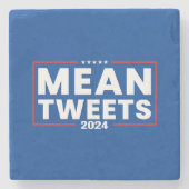 Trump 2024 Mean Tweets Verkiezing Stenen Onderzetter (Voorkant)