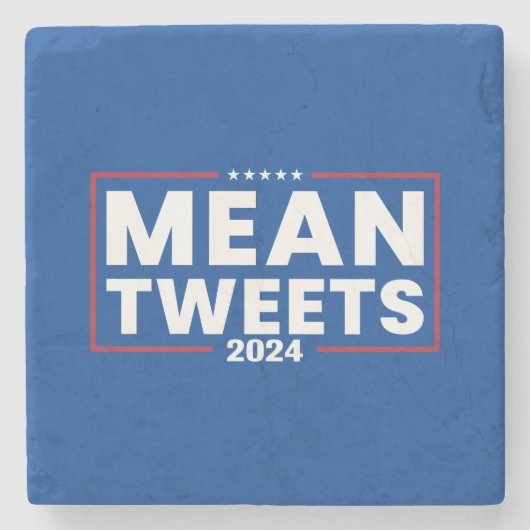 Trump 2024 Mean Tweets Verkiezing Stenen Onderzetter (Voorkant)