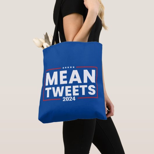 Trump 2024 Mean Tweets Verkiezing Tote Bag (Dichtbij)