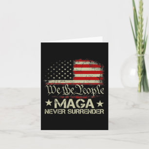 Trump 2024 Mega nooit overgeven Amerikaanse vlag M Kaart