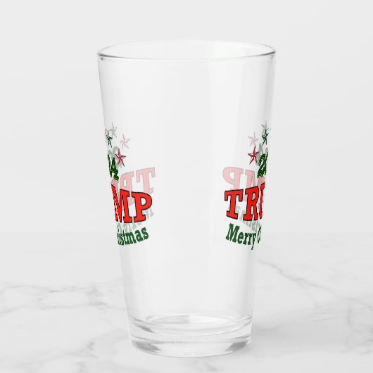 Trump 2024 Merry-kerstglas Glas (Links)