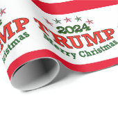 Trump 2024 Merry kerstwrapping Paper Cadeaupapier (Rol Hoek)